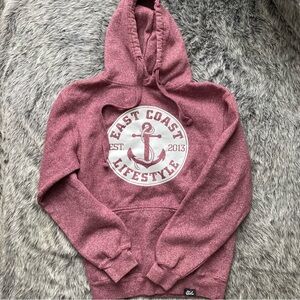 East Coast Lifestyle Maroon Hoodie